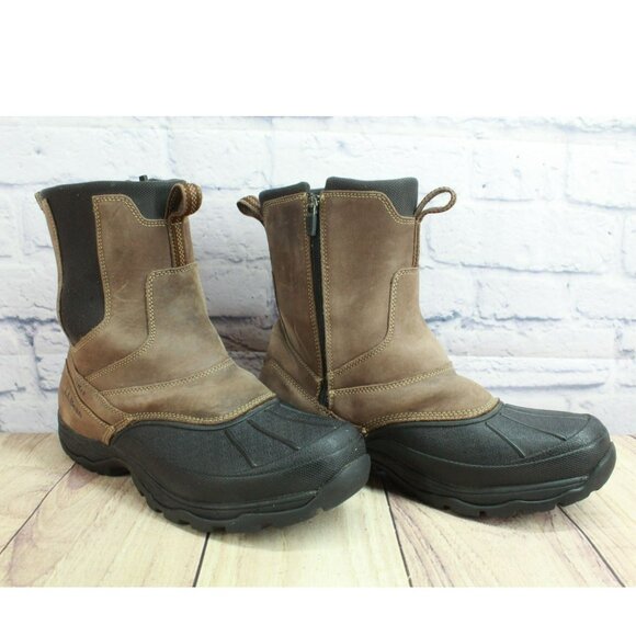 LL Bean Storm Chaser Brown Leather Insulated Chelsea Duck Boots Size 10.5 M - Picture 3 of 9